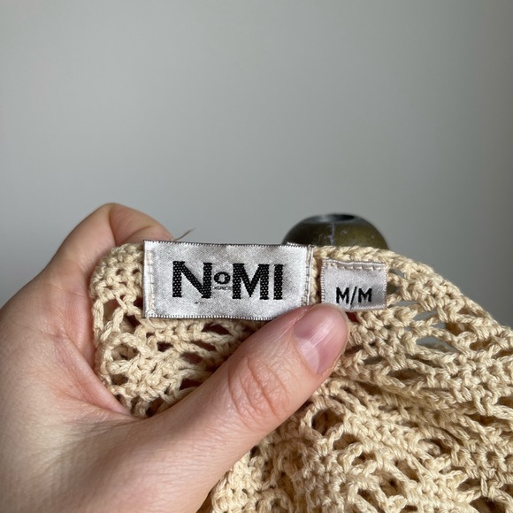 90’s vintage yellow crochet open cardigan / medium - Picture 8 of 9